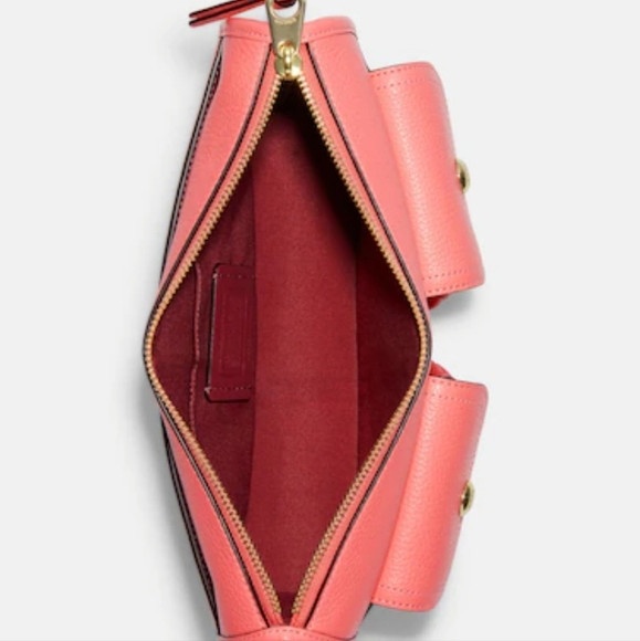 Coach Pennie Crossbody with Coin Case & Signature Canvas Detail Pink Lem… - Picture 4 of 8